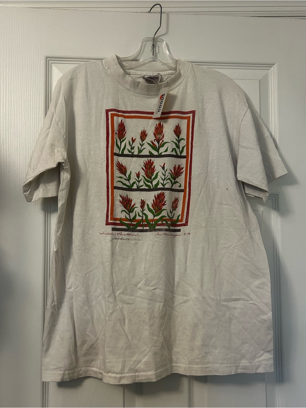 White Floral Graphic Tee